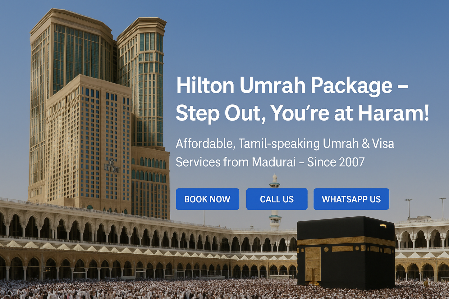 Janseva Every Month Exclusive Hilton Umrah Package (Rs. 89,999 for Early Payment)